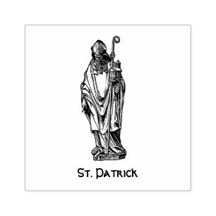 Religious St. Patrick Ireland Catholic Saint Rubber Stamp