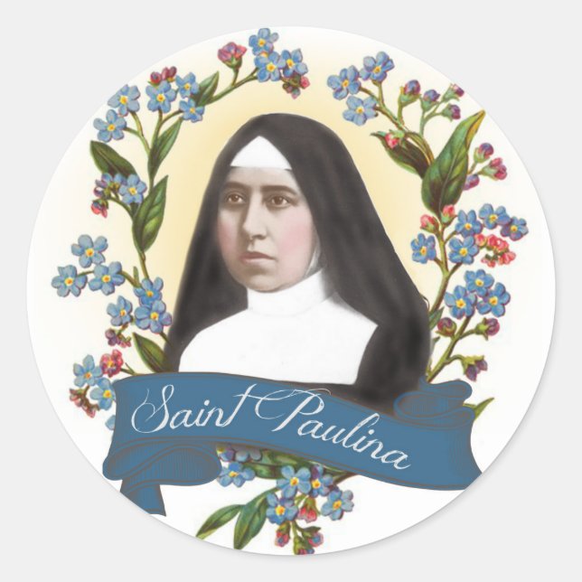 Religious St. Paulina Patron Saint of Diabetics Classic Round Sticker (Front)