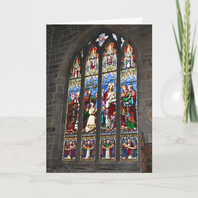 Religious Stained Glass Window Card (Front)