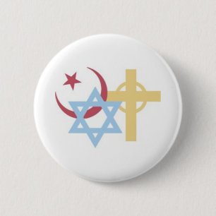 Religious Symbols 6 Cm Round Badge