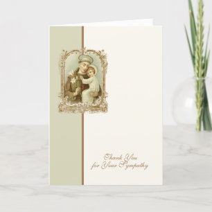 Religious Sympathy Funeral Thank You St. Anthony Card