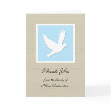 Religious Sympathy Thank You Card - Dove