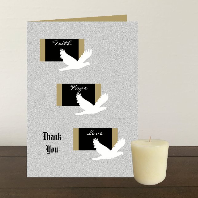 Religious Sympathy Thank You Card - Doves (Creator Uploaded)