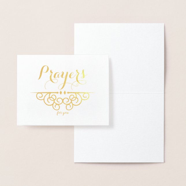Religious Sympathy Thinking of You Prayers Foil Card (Display)