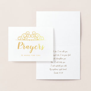 Religious Sympathy Thinking of You Prayers Foil Card