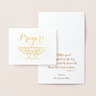 Religious Sympathy Thinking of You Prayers Foil Card