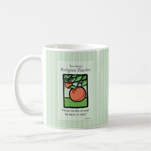 Religious Teacher Thank You Gift Mug, Apple Coffee Mug