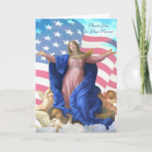 Religious Thank You for Your Service Catholic Card