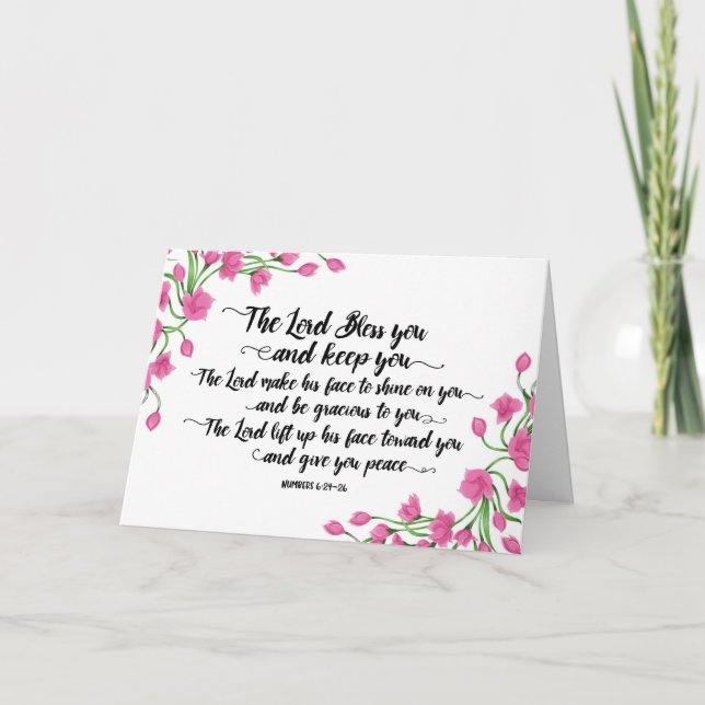 Religious The Lord Bless You and Keep You Card (Front)