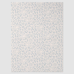 Religious Themed Blue & Cream Dove & Florals - Tissue Paper