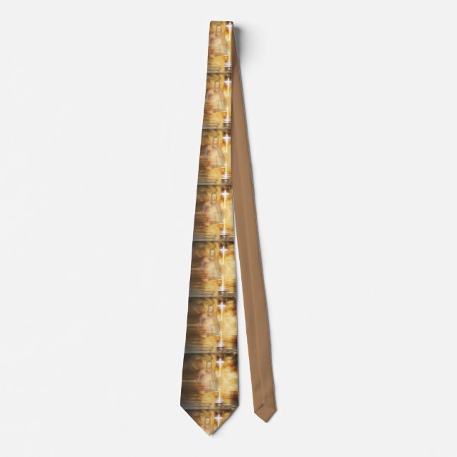 Religious Tie with Image of God & Cross (Front)