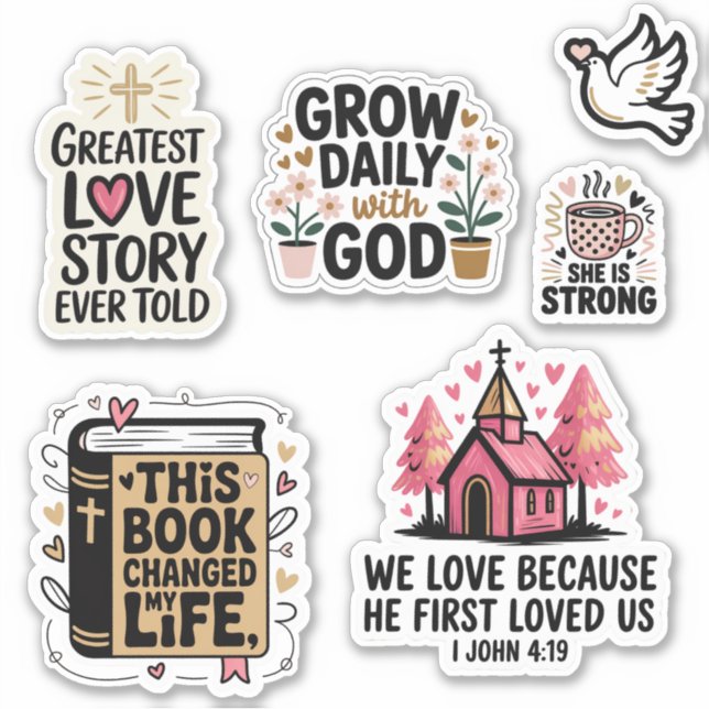 Religious Valentine Precut Stickers (Front)