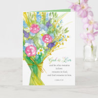Religious Valentine's Day 1 John 4:16 Wildflowers