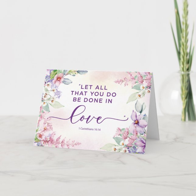Religious Valentine's Day Love Scripture Card (Front)