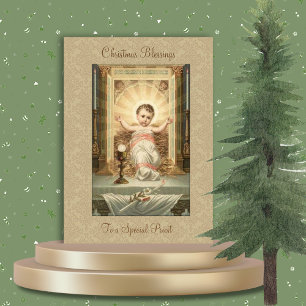 Religious Vintage Baby Jesus Catholic Priest