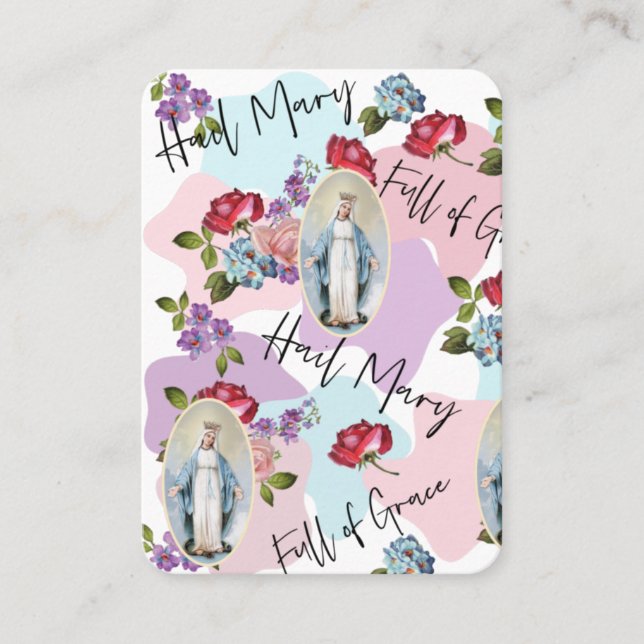 Religious Virgin Mary Catholic Prayer Memorare  Pl Place Card (Front)