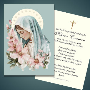 Religious Virgin Mary Funeral Memorial Prayer