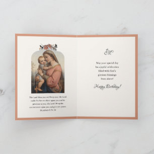 Religious Virgin Mary Jesus Prayer Scripture  Card