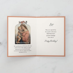 Religious Virgin Mary Jesus Prayer Scripture Card