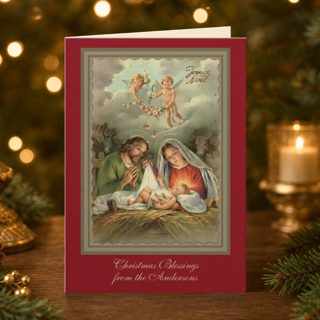 Religious Virgin Mary Jesus Scripture Christmas Holiday Card (Creator Uploaded)