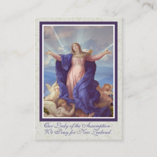 Religious Virgin Mary Memorare New Zealand Prayer Business Card