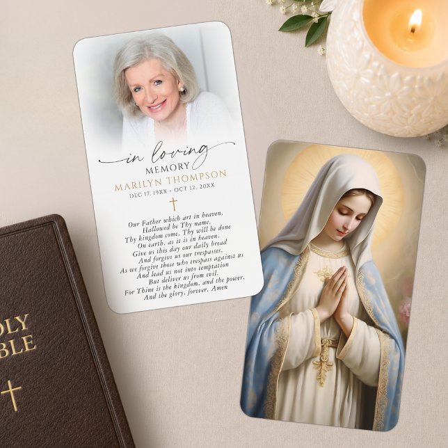 Religious Virgin Mary The Lord's Prayer Card (Creator Uploaded)