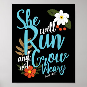 Religious Women Girls That They Run Verse Isaiah 4 Poster