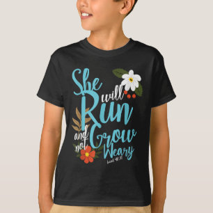 Religious Women Girls That They Run Verse Isaiah 4 T-Shirt