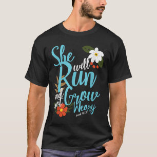 Religious Women Girls That They Run Verse Isaiah 4 T-Shirt