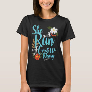 Religious Women Girls That They Run Verse Isaiah 4 T-Shirt