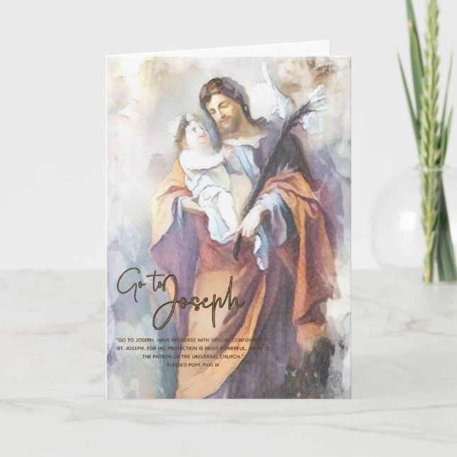 Religious Year of St. Joseph Child Jesus Catholic  Card (Front)