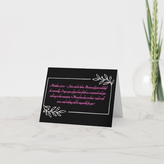Religous Bible Verse Faith Card (Front)