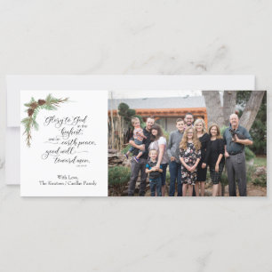 Religous Christmas Photo Card with KJV Bible Verse