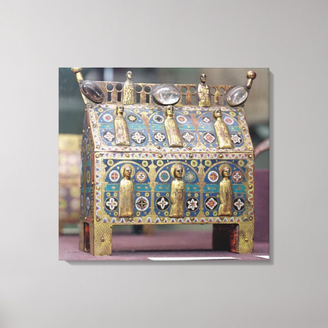 Reliquary Chasse, Limoges, c.1200-50 Canvas Print (Front)