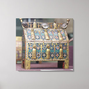 Reliquary Chasse, Limoges, c.1200-50 Canvas Print