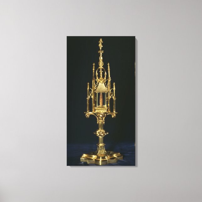 Reliquary Monstrance with piece of cross Canvas Print (Front)