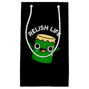 Relish Life Funny Food Pun Dark BG Small Gift Bag