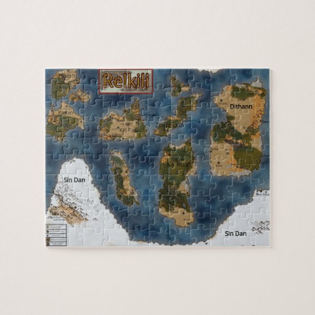 Relkili Steel Planet Relkili Map Cover Art  Jigsaw Puzzle (Horizontal)