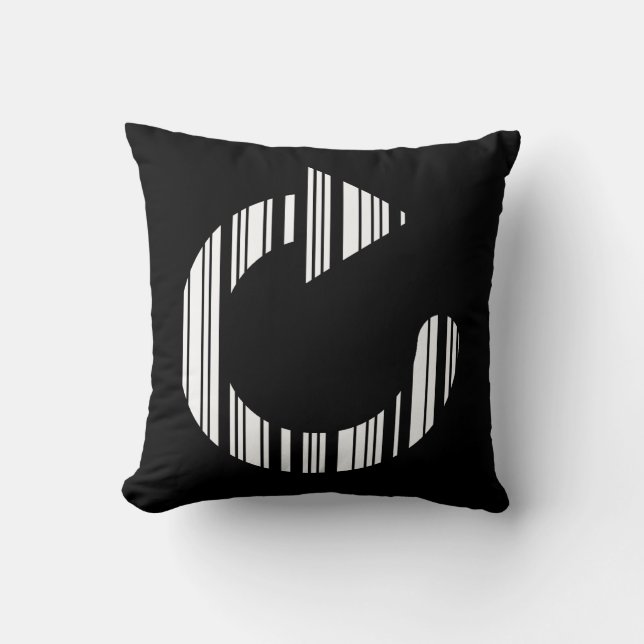 RELOAD ICON BAR CODE Computer Barcode Pattern Cushion (Front)