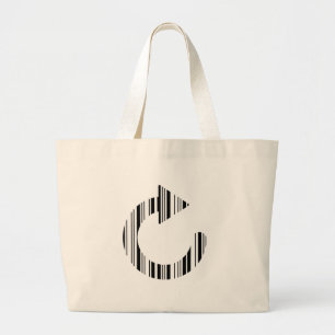 RELOAD ICON BAR CODE Computer Barcode Pattern Large Tote Bag