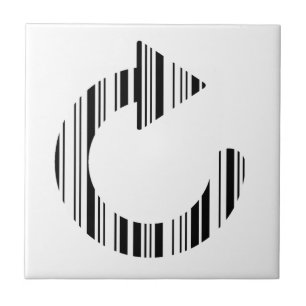 RELOAD ICON BAR CODE Computer Barcode Pattern Tile