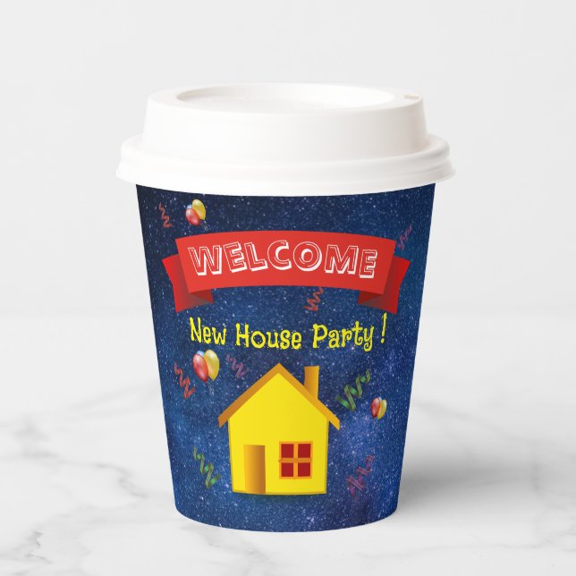 Relocating Party Paper Cups (Front)