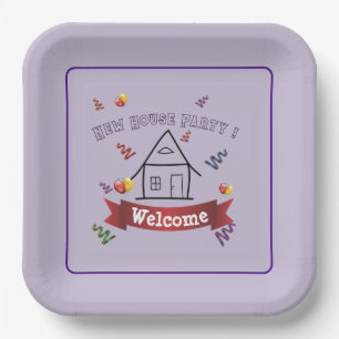 Relocating Party Paper Plate
