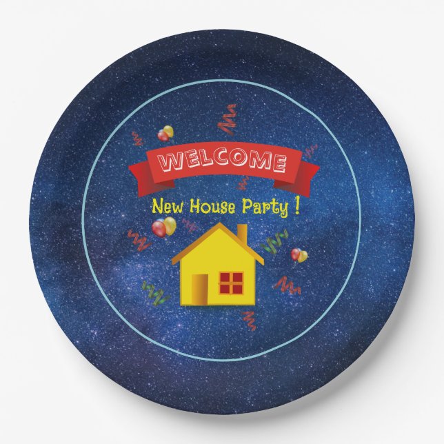 Relocating Party  Paper Plate (Front)