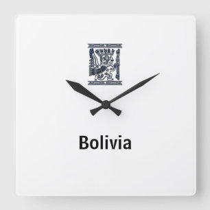 Reloj chaski boliviano square wall clock