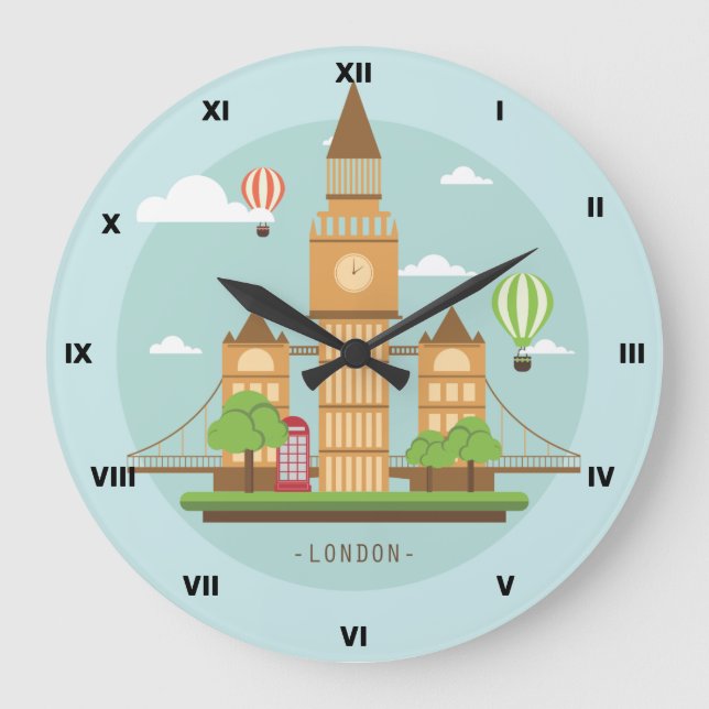 Reloj de pared London  Large Clock (Front)