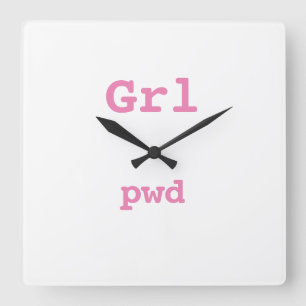 Reloj Grl pwd Square Wall Clock