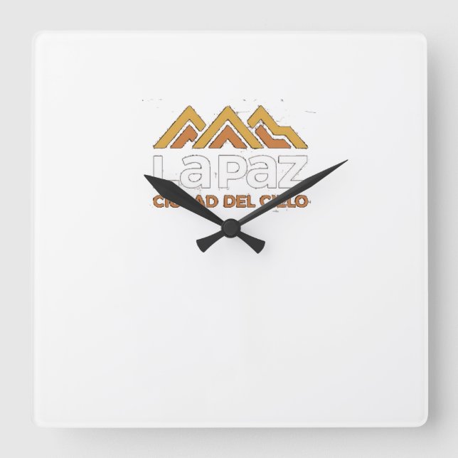 Reloj La Paz ciudad del cielo Square Wall Clock (Front)