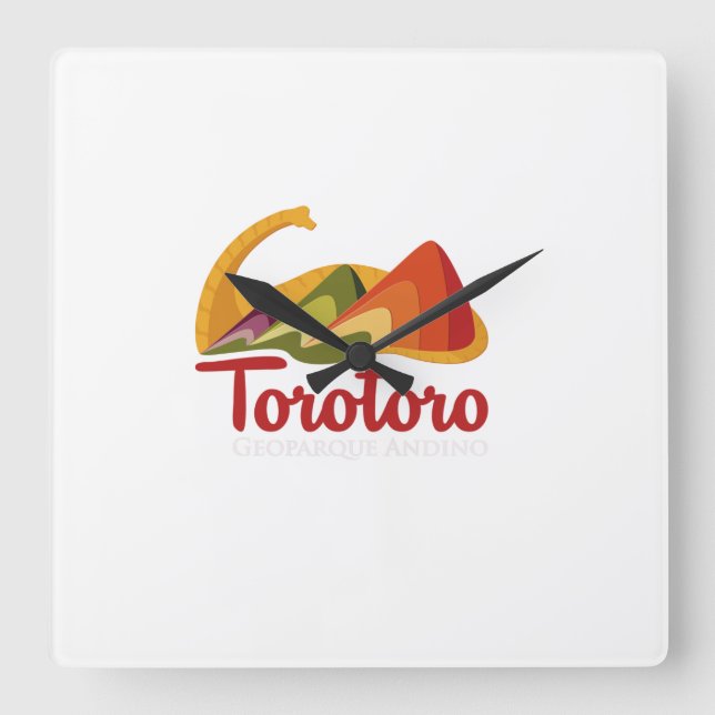 Reloj retrieval of toro toro square wall clock (Front)