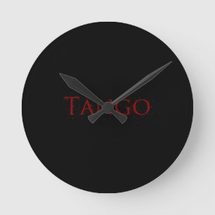 Reloj tango negro round clock